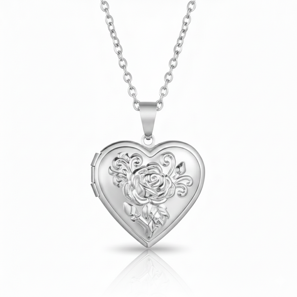 LoveLock Heart Locket – Custom Photo Pendant Necklace