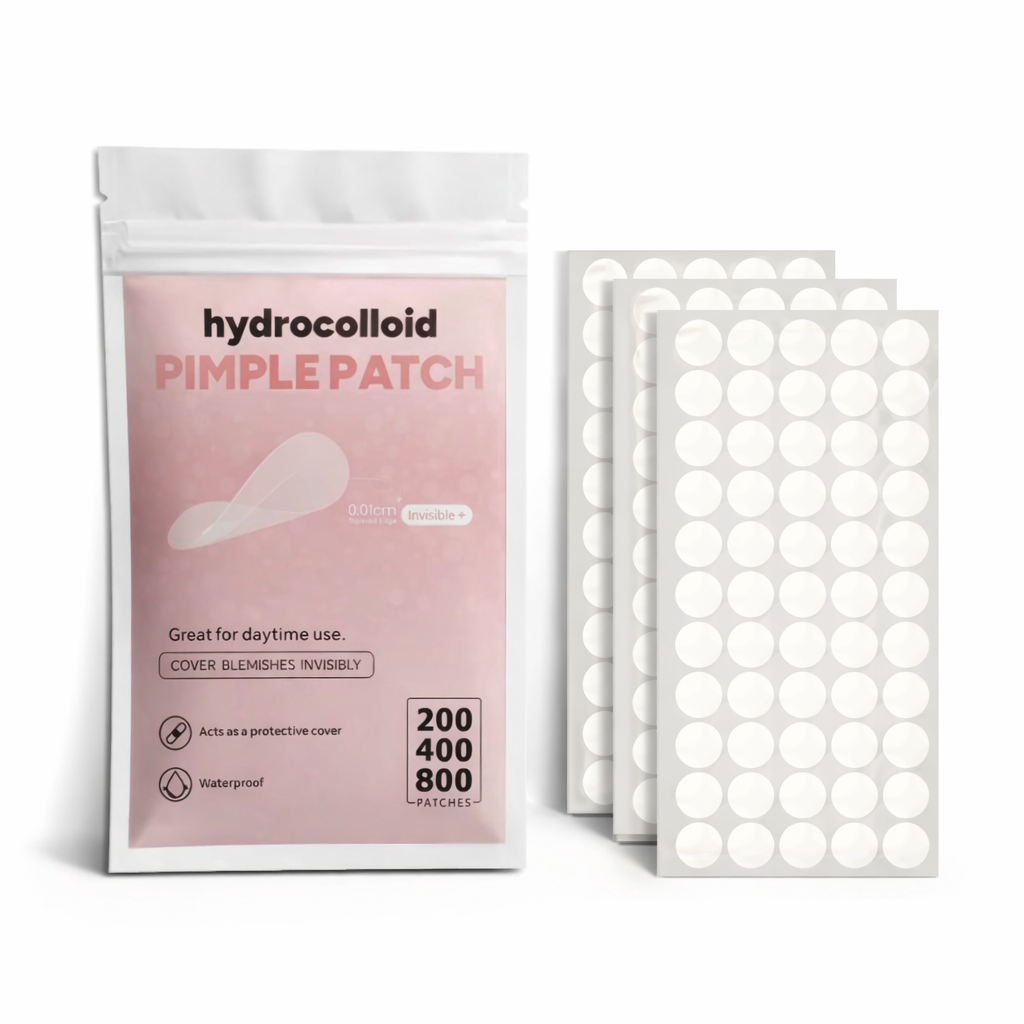 200/400/800pcs Invisible Clear Pimple Patch Set – Deep-Cleansing Hydrocolloid Acne Stickers with Mixed Sizes, Gentle & Skin-Friendly