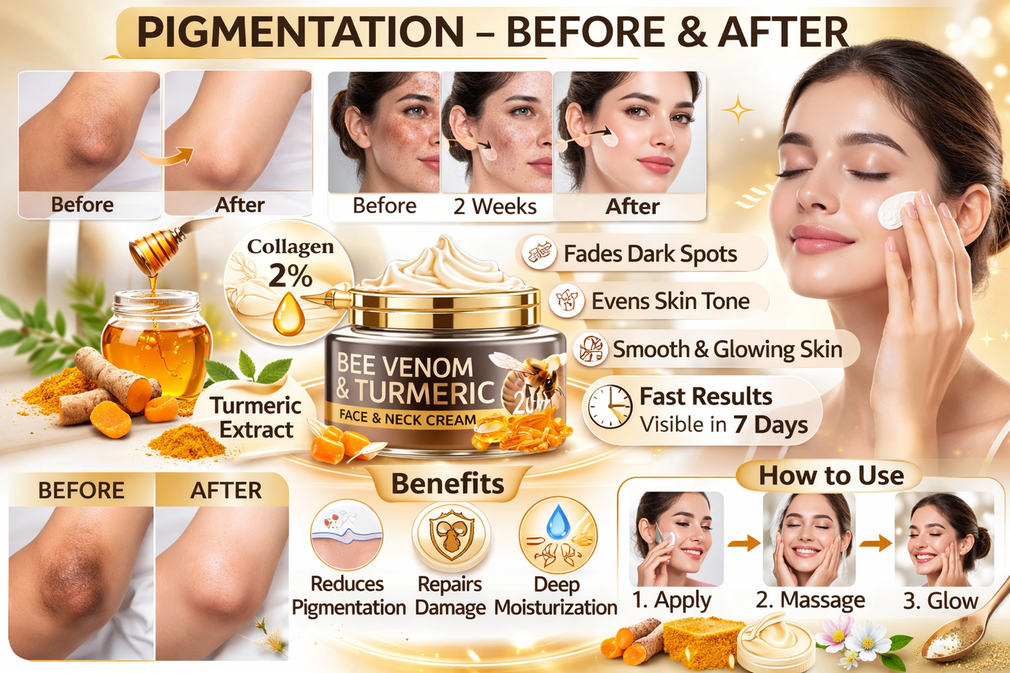 Aethelgard Regenerative Gold: Bee Venom & Bio-Active Collagen Sculpting Serum-Cream