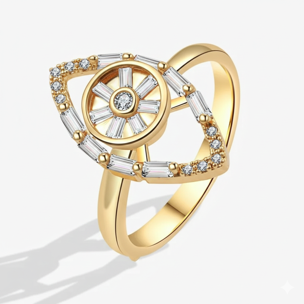 Luxury Crystal Anxiety Relief Spinning Rings