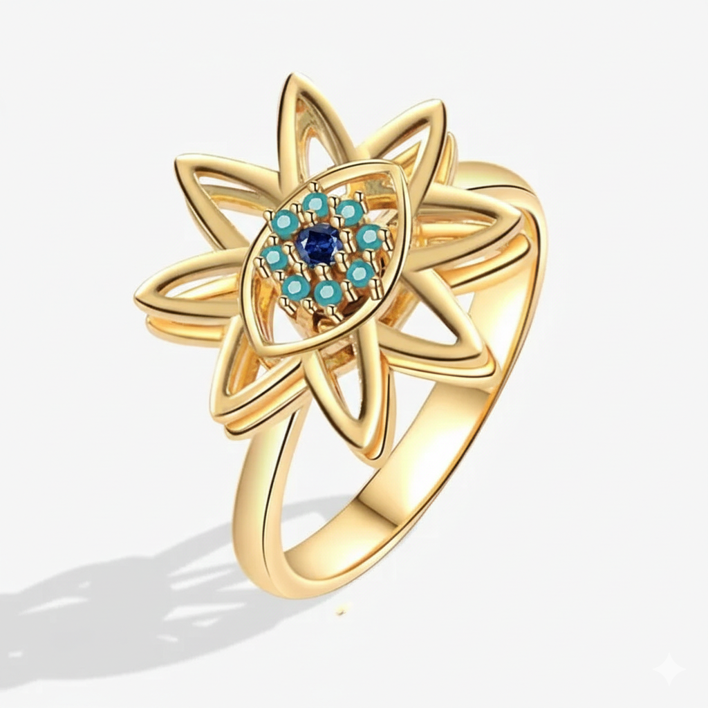 Luxury Crystal Anxiety Relief Spinning Rings