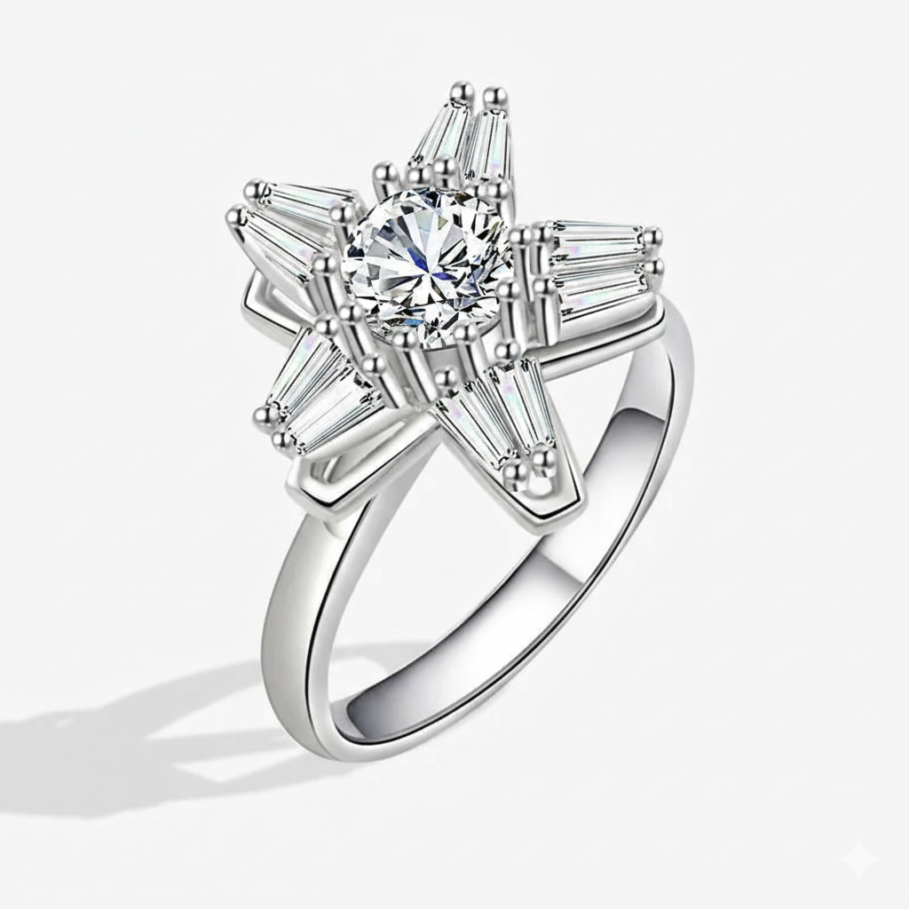 Luxury Crystal Anxiety Relief Spinning Rings