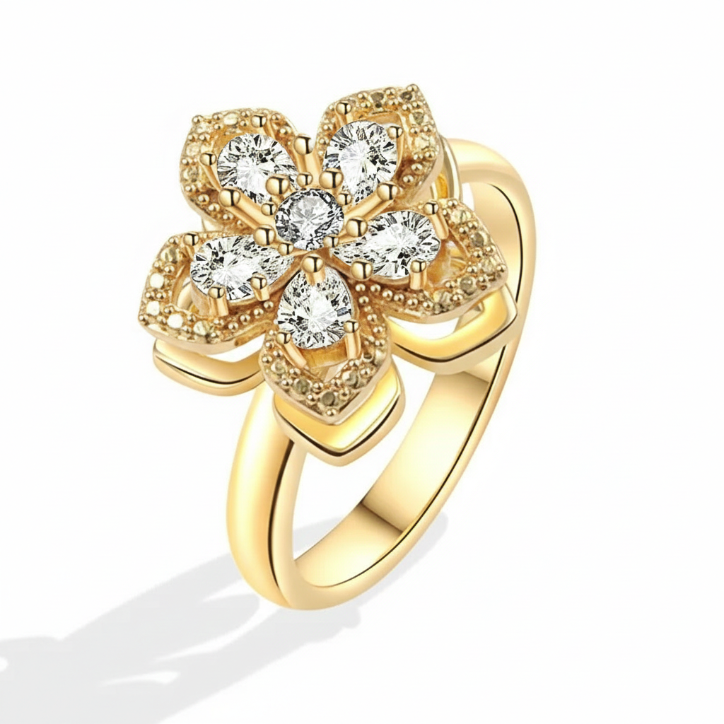 Luxury Crystal Anxiety Relief Spinning Rings