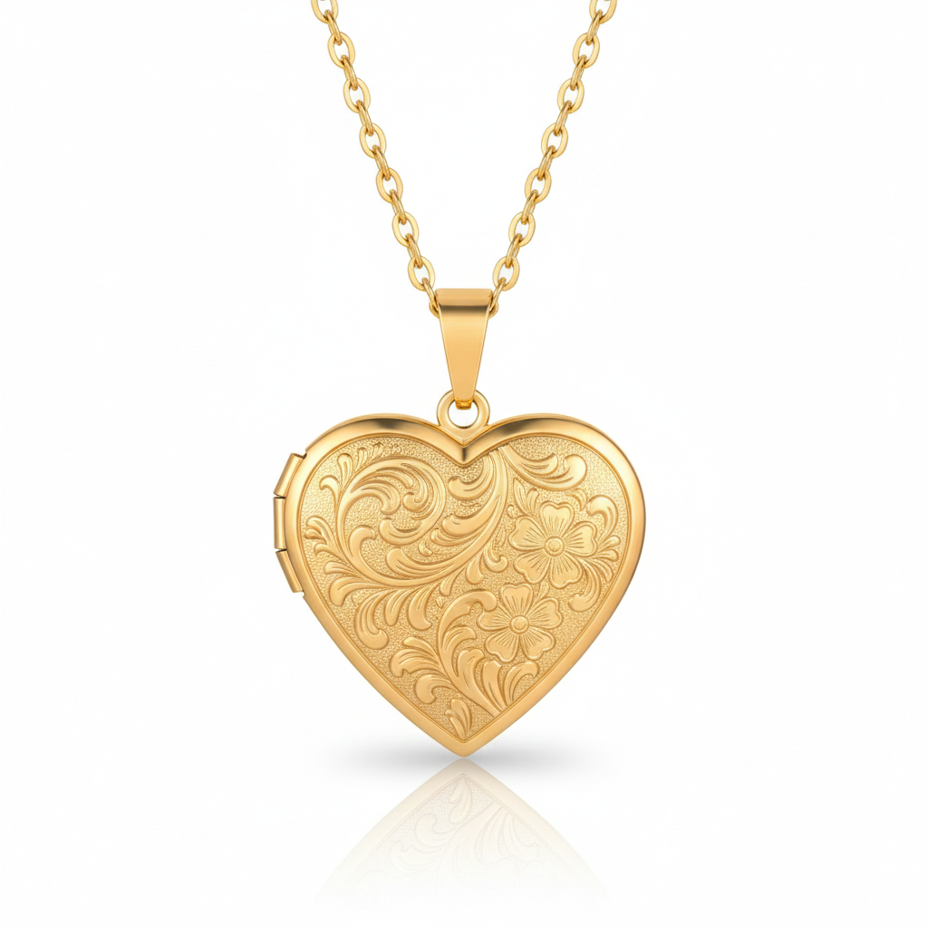 LoveLock Heart Locket – Custom Photo Pendant Necklace