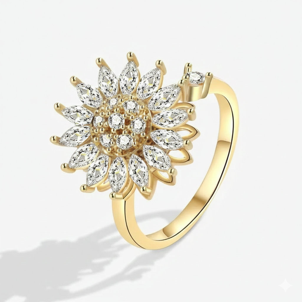 Luxury Crystal Anxiety Relief Spinning Rings