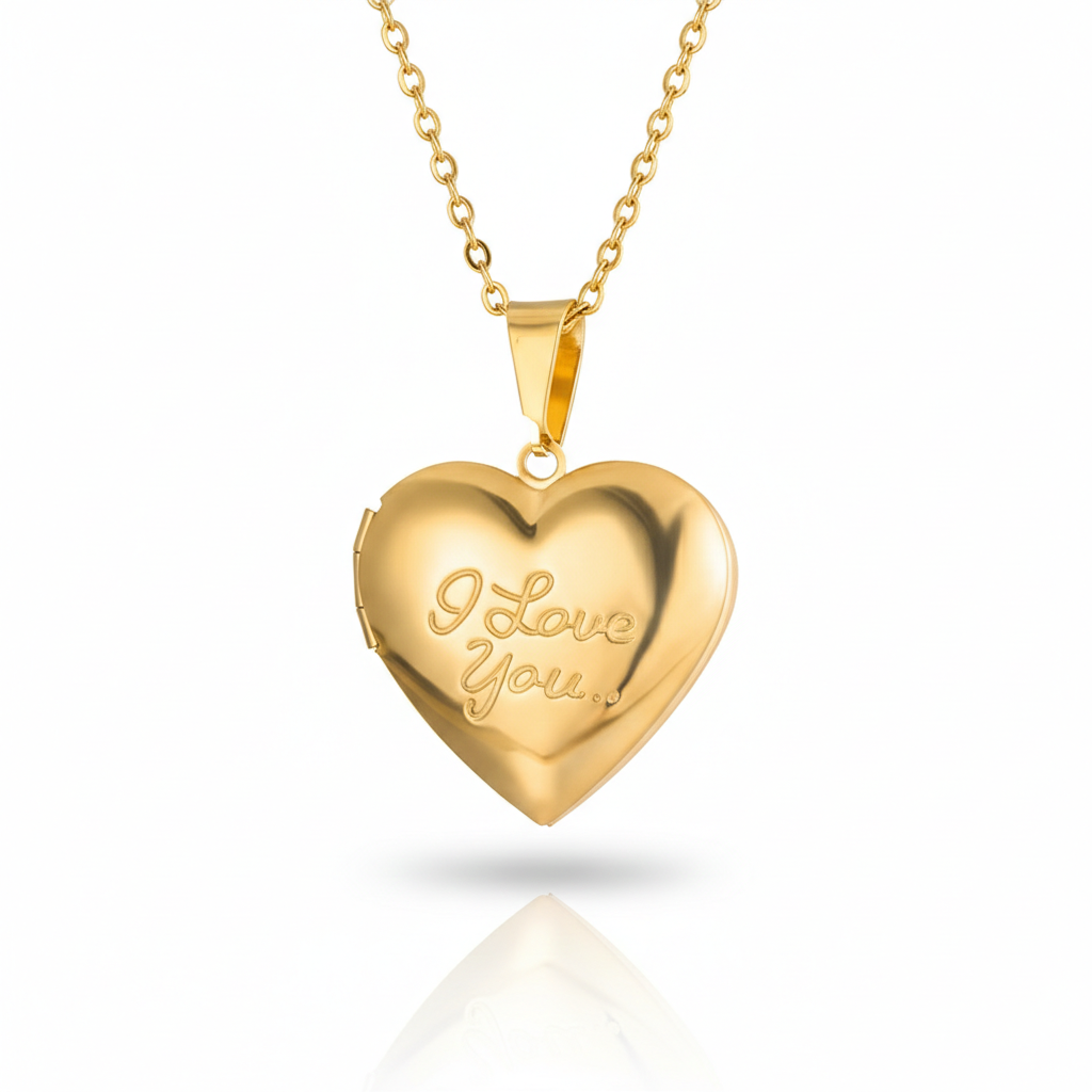 LoveLock Heart Locket – Custom Photo Pendant Necklace