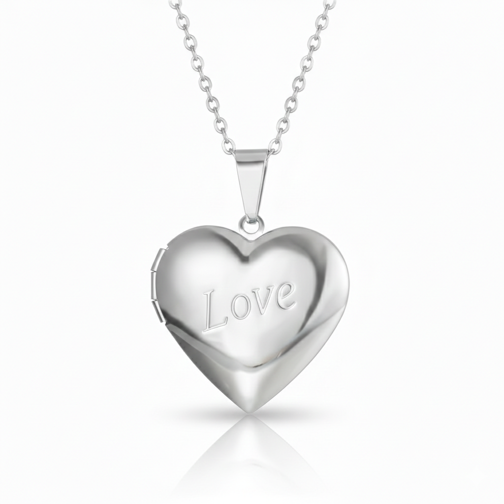 LoveLock Heart Locket – Custom Photo Pendant Necklace