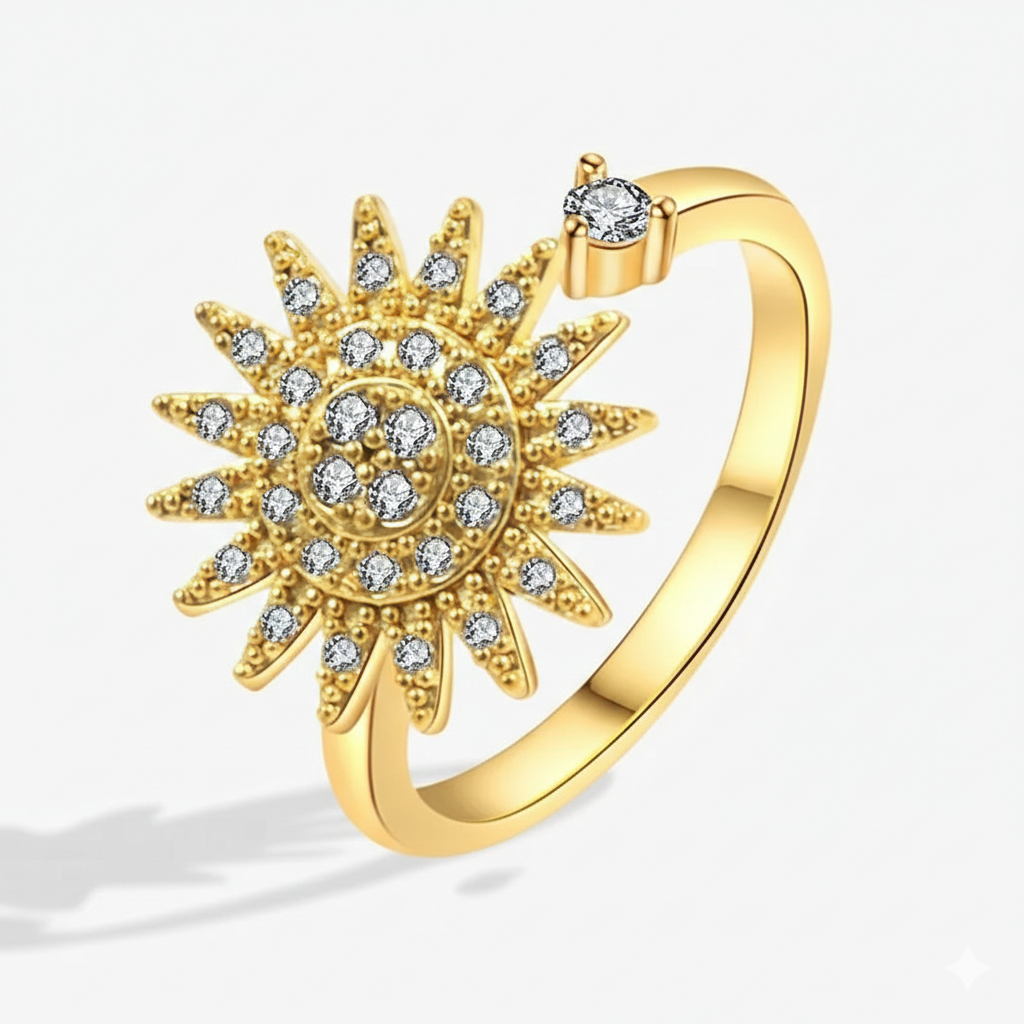 Luxury Crystal Anxiety Relief Spinning Rings