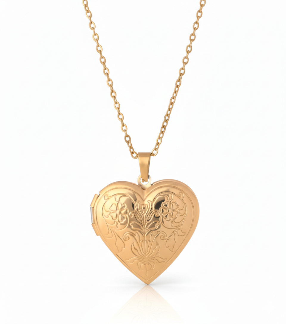LoveLock Heart Locket – Custom Photo Pendant Necklace