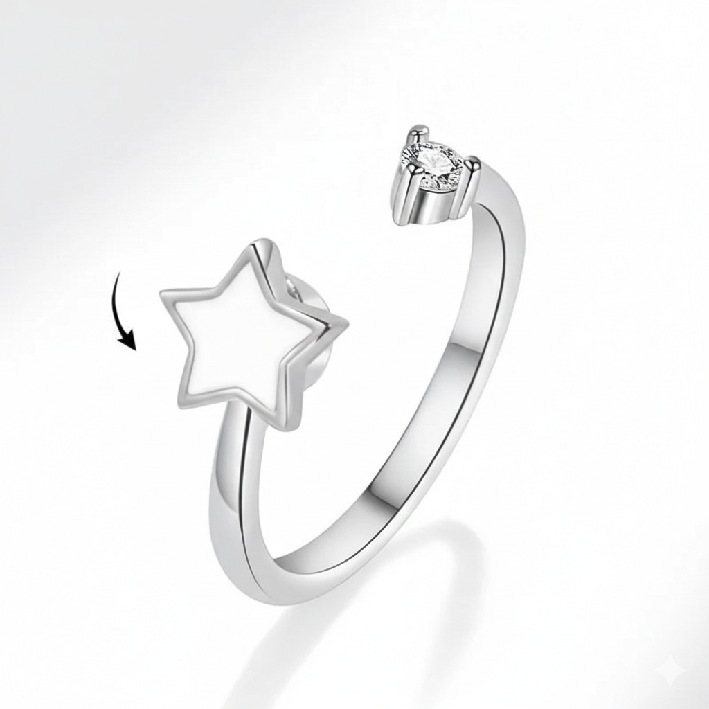 Luxury Crystal Anxiety Relief Spinning Rings