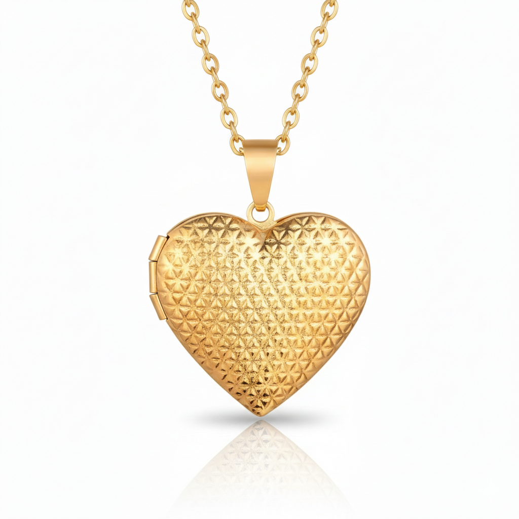 LoveLock Heart Locket – Custom Photo Pendant Necklace