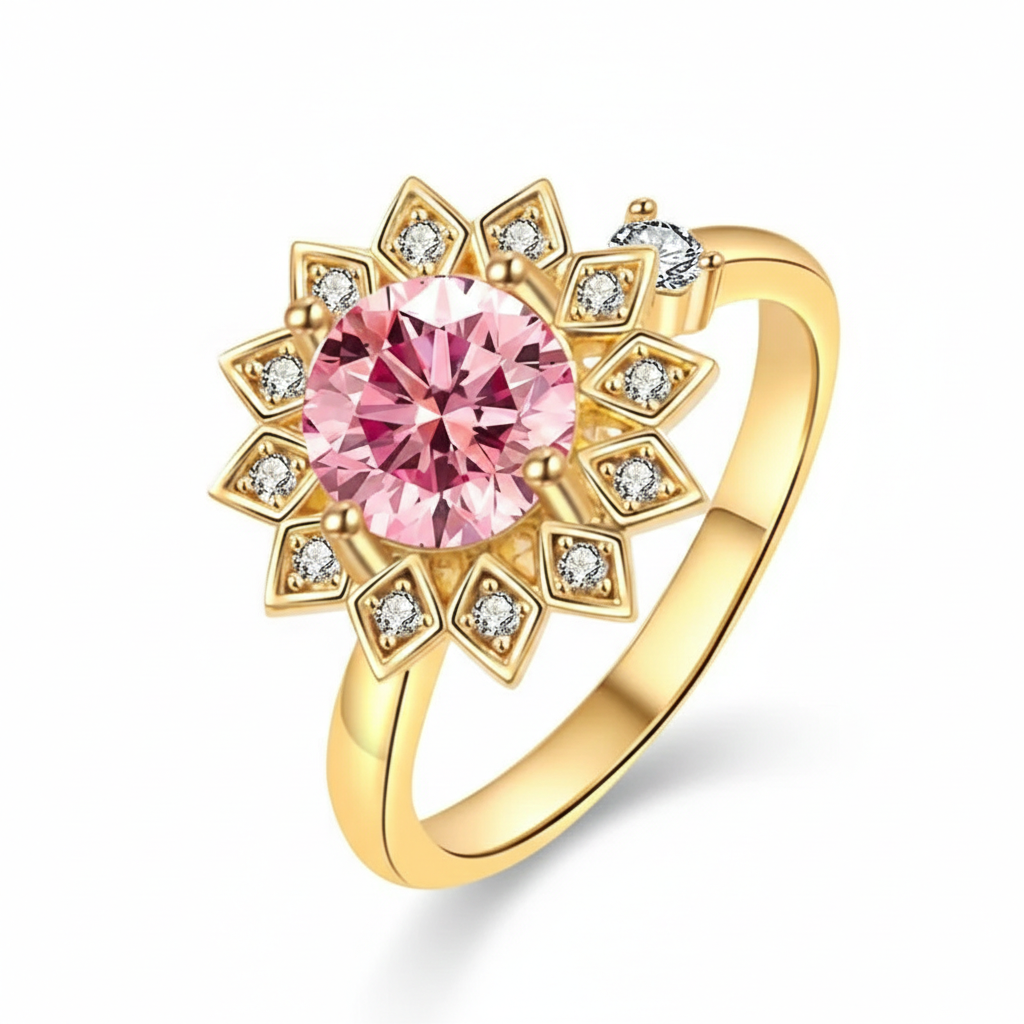 Luxury Crystal Anxiety Relief Spinning Rings