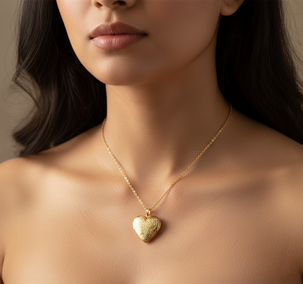 LoveLock Heart Locket – Custom Photo Pendant Necklace