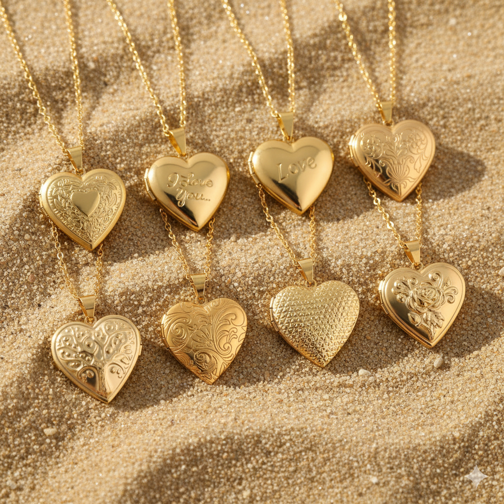 LoveLock Heart Locket – Custom Photo Pendant Necklace