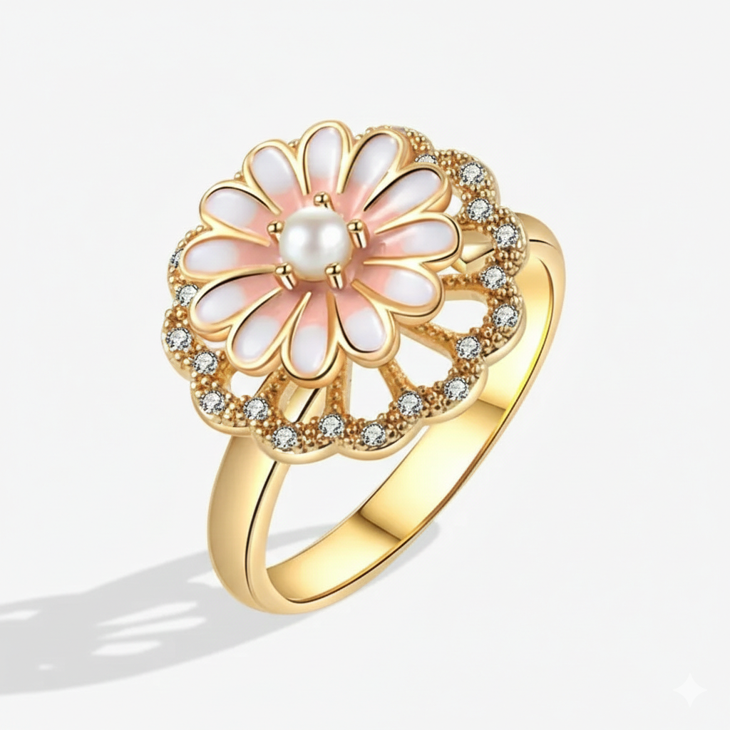 Luxury Crystal Anxiety Relief Spinning Rings