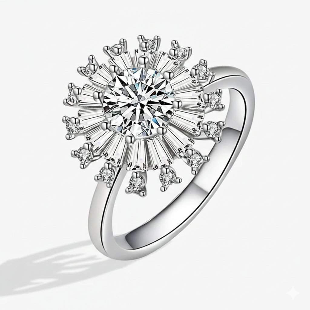 Luxury Crystal Anxiety Relief Spinning Rings