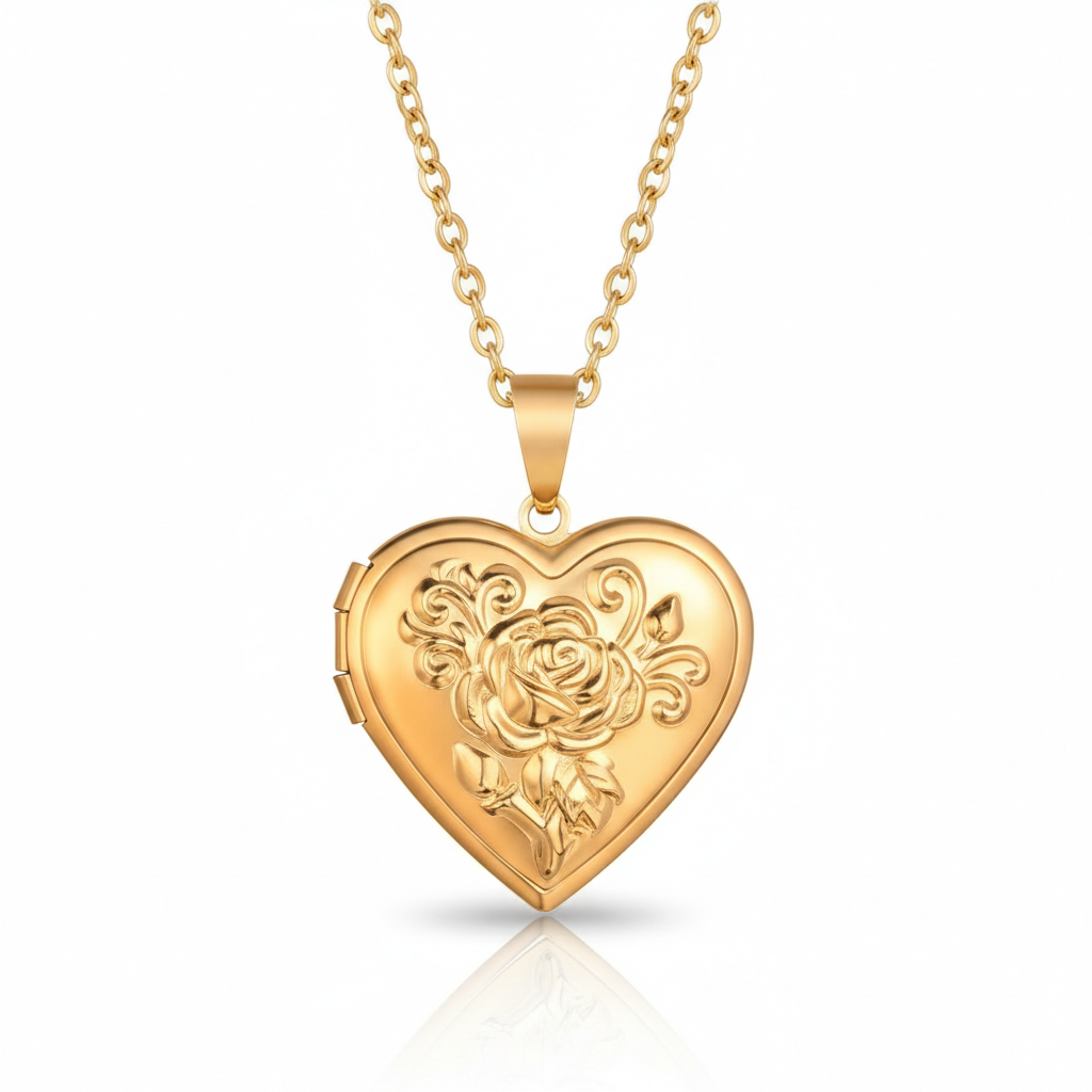 LoveLock Heart Locket – Custom Photo Pendant Necklace