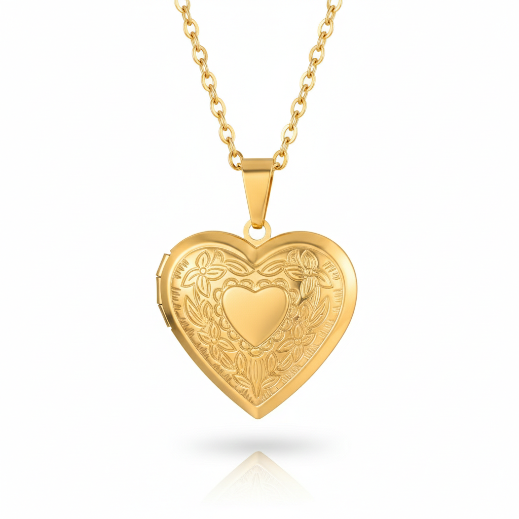 LoveLock Heart Locket – Custom Photo Pendant Necklace