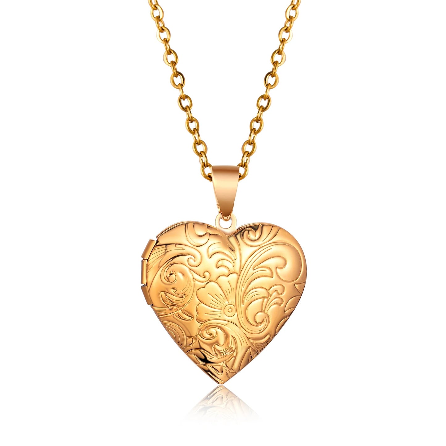 LoveLock Heart Locket – Custom Photo Pendant Necklace